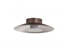 Golden 6400-FM12 CS-CS - Luma LED Flush Mount - 12" in Coffee Silver with Coffee Silver Shade